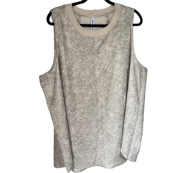 Athleta shirt Zephyr refined tank cream and olive snake print 3X NWOT NEW - Picture 1 of 5